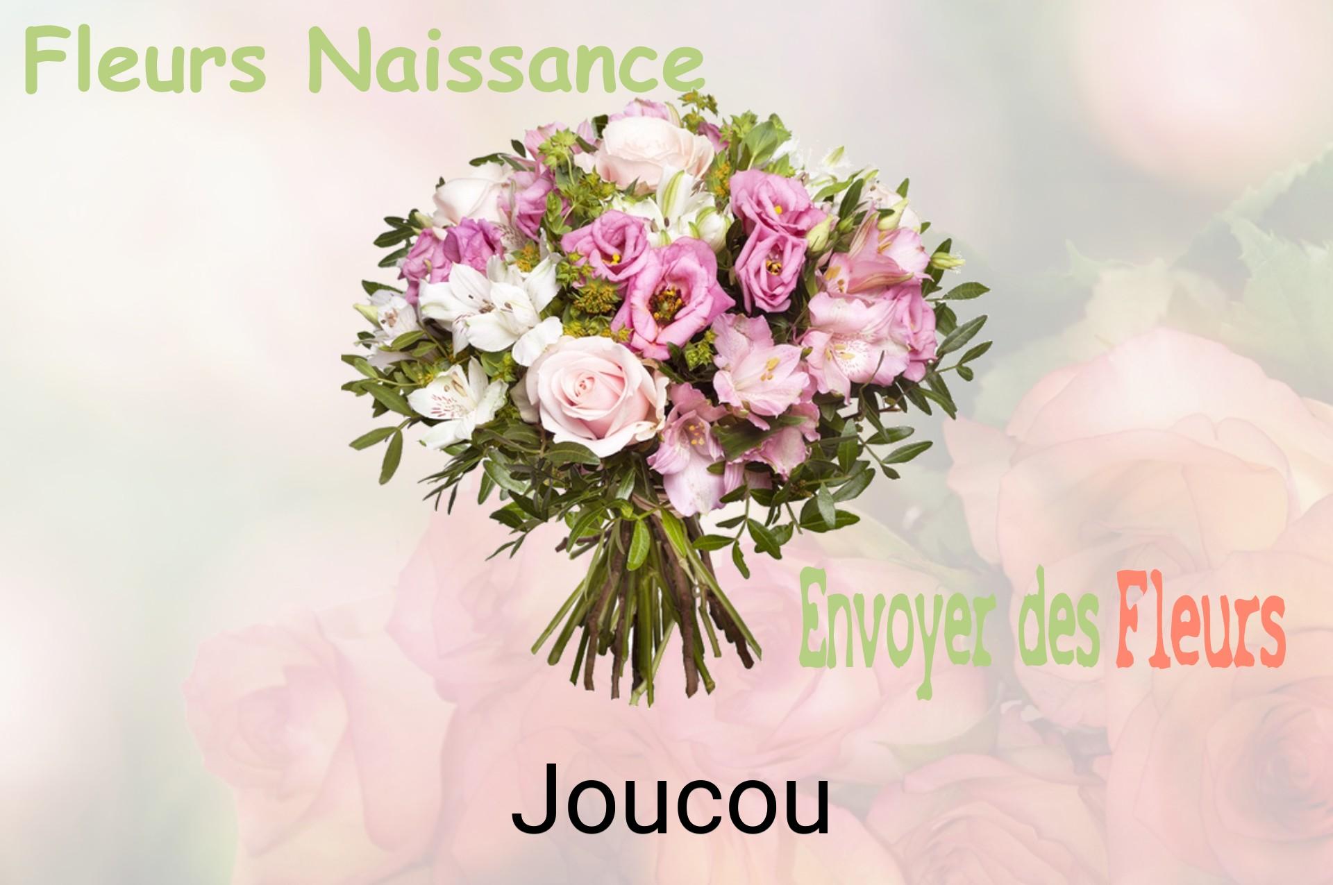 Bouquet de fleurs de naissance livré à Joucou